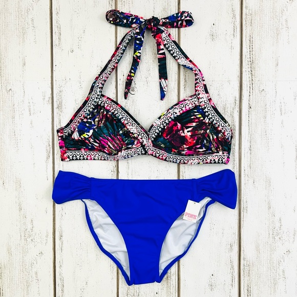 VS PINK Bikini Swim Suit Set 2 Pc Medium - Picture 1 of 12